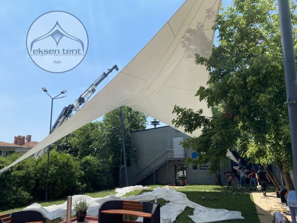 Tensile membrane tent-membrane structures-membrane-fabric structure-brand-steel contruction 