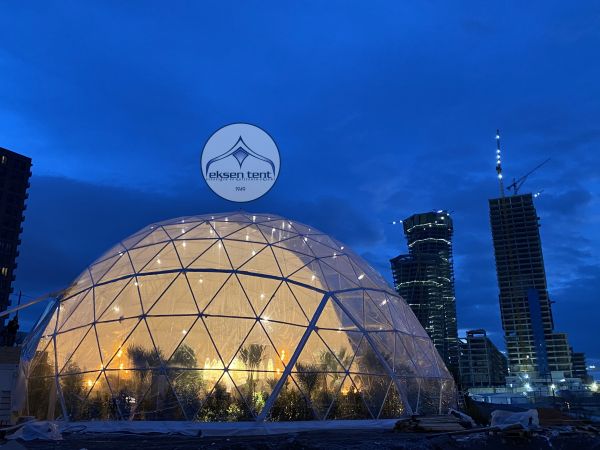 Türkiyenin En Büyük Geodesic Dome Çadırı Sinpaş İnşaat Satış Ofisi  