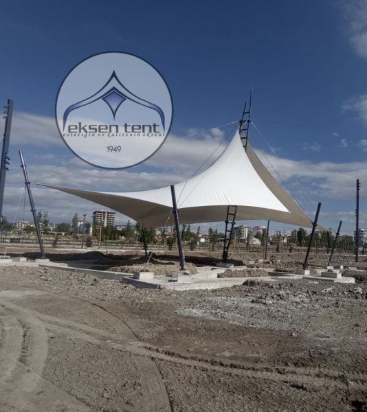 Tensile membrane tent-membrane structures-membrane-fabric structure-brand-steel contruction 